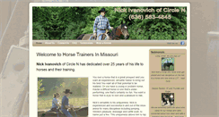Desktop Screenshot of horsetrainersinmissouri.com