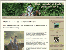 Tablet Screenshot of horsetrainersinmissouri.com